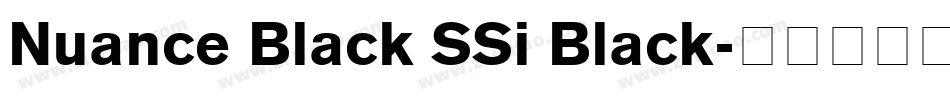 Nuance Black SSi Black字体转换